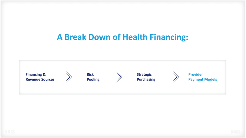 health financing provider payment models